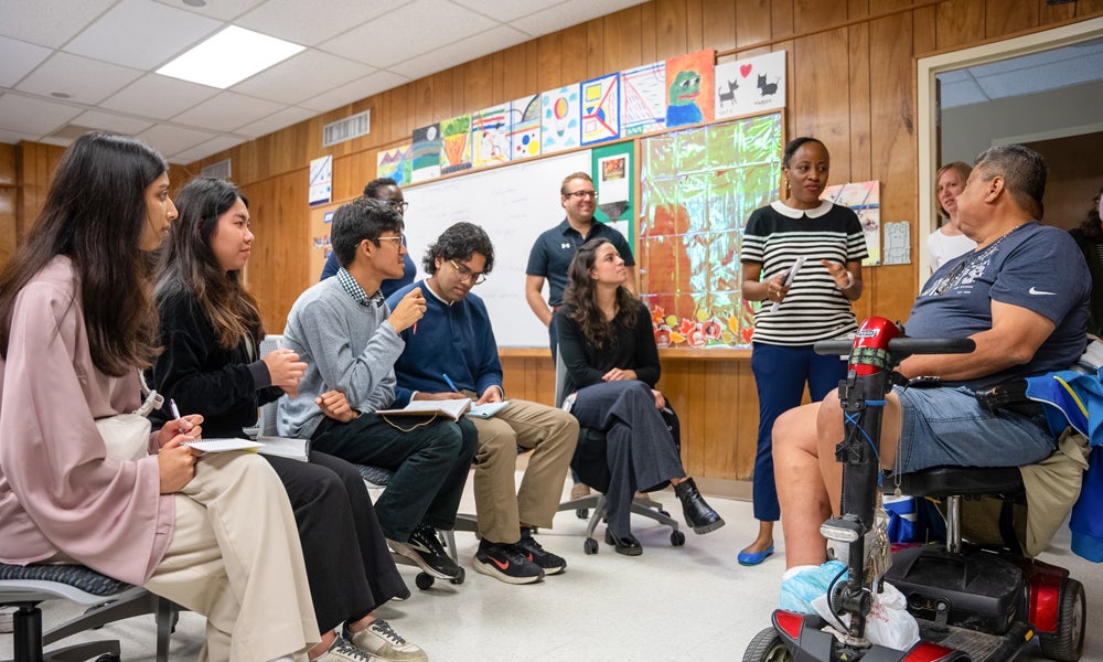 Rice students meeting with Rio Grande Valley community members